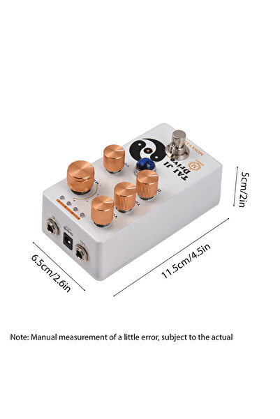 Choice WHITE MOSKYAUDIO TAI JI DRIVE Guitar Overdrive Effects Pedal Volume/To...