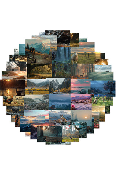 Choice ٥٠ قطعة من ملصقات حيوانات الغابة، ملصقات ديكور من مادة PVC، ملصقات جما...