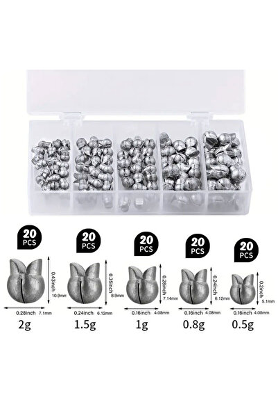 Choice 100 قطعة من أثقال صيد الأسماك - أثقال صيد أسماك ممتازة منقسمة، أثقال ص...