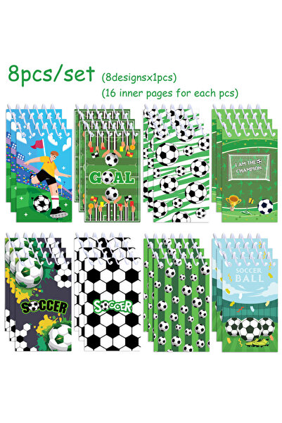 Choice1 8 قطع - XQ047، دفتر ملاحظات حلزوني لكرة القدم، 8/16/24 قطعة، دفتر مذك...