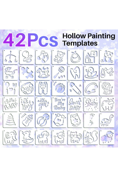 Choice ٤٢ قطعة من قوالب الرسم الكرتونية للأطفال، مجموعة كبيرة للرسم يمكنك صنع...