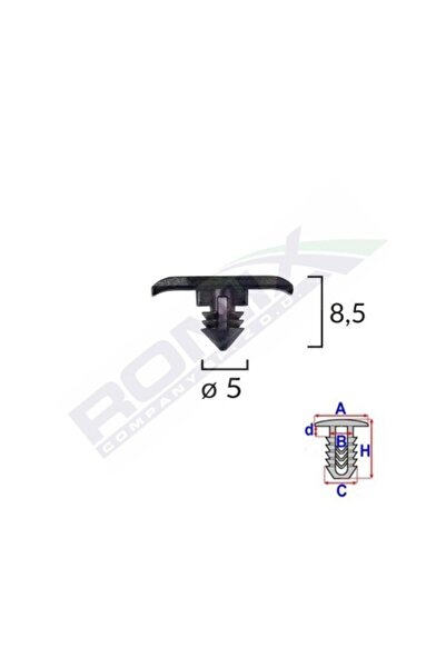 ROMİX Clips Fixare Protectie Motor Si Usi Pentru Grup Vag- Negru Set 10 Buc