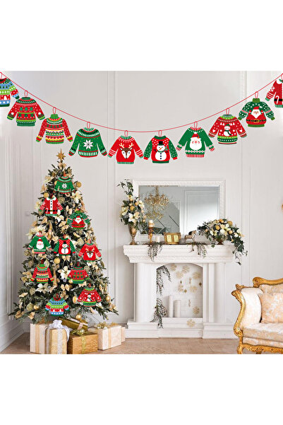 Choice Ugly 20Pc,Christmas Decorations Ugly Christmas Banner Red Green Ugly C...