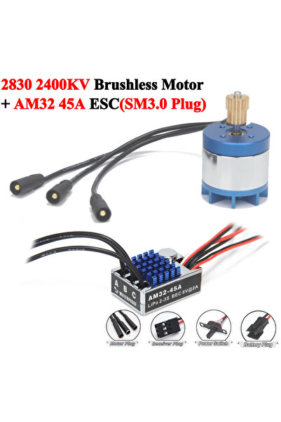 Choice 2400KV 45A SM3.0 AM32 45A ESC 2830 2400KV Outrunner Brushless Motor US...