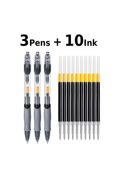 Choice مجموعة أقلام حبر جاف قابلة للسحب، 30 قلمًا، 3 ألوان (أسود/أحمر/أزرق)، ...