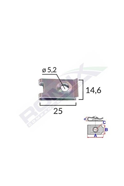 ROMİX Clips Metalic Fixarepentru Grup Vag Si Universal Set 10 Buc