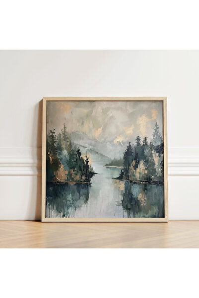 Tuba Decor Tablou pătrat cu rama din lemn de vis