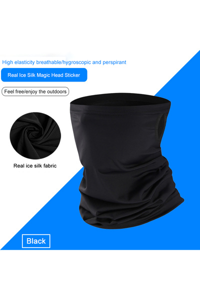 Choice black Ice Silk Face Mask Cover UV Protection Breathable Cycling Headwe...