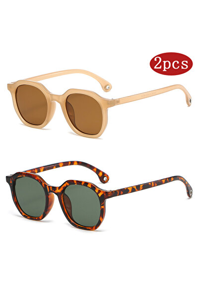 Choice نظارات شمسية دائرية مضادة للضوء للنساء، قطعتان، طراز z07a، مناسبة للمش...