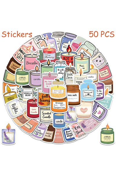 Choice 50pcs 50pcs Candle Aromatherapy Stickers Decals For Phone Laptop Scrap...
