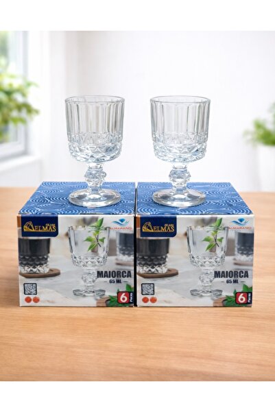 elmas glass Umay Home Konsept Maıorca 12li Kahve Yanı Mini Su Bardağı (65ml)