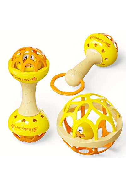 Choice مجموعة من 3 قطع صفراء، تتضمن 3 خشخيشات أطفال (قطعة واحدة لكل خشخيشة)، ...