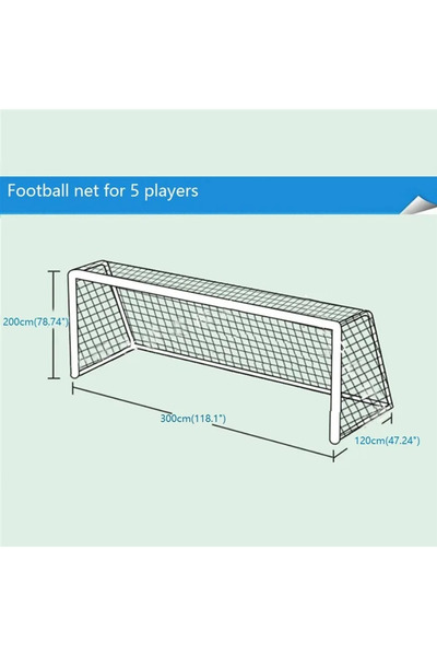 Choice 3mx2m Full Size Football Net for Soccer Goal Post Junior Sports Traini...