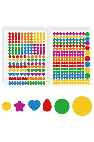 Choice MULTI 2005 PCS Dot Stickers Colored Coding Labels — Multi-Shape Round,...