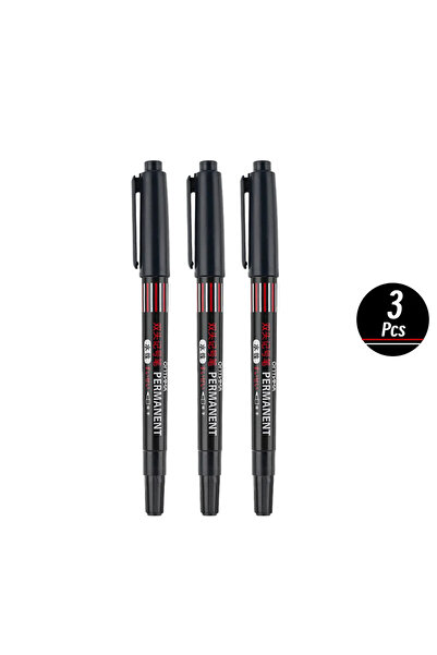 Choice 3 black 20Pcs/Set Black/Blue/Red Double Tip Markers For Metal Pen Wate...