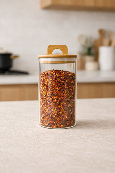 Kitchen Way Borosilicate 1500ml Jar with Bamboo Gasket Lid Kw-775