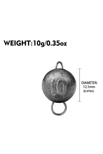 Choice 10G-10P 10/20 قطعة ثقل موازن لصيد الأسماك، خطاف كرنك، كتلة رصاص، وصلة ...