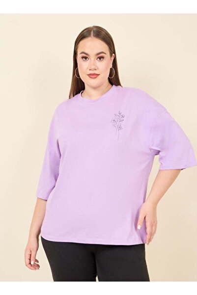 Stylish Printed T-Shirt with Drop Shoulders