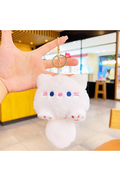 Choice سلسلة مفاتيح على شكل محفظة قطة كاواي، سلسلة مفاتيح قطيفة، سلسلة مفاتيح...