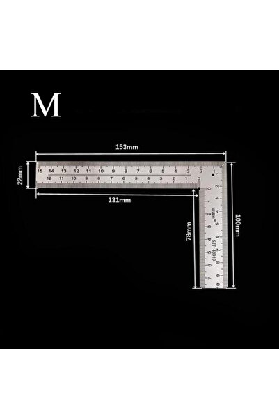 Choice 1pc-M Cute L-Shaped Stainless Steel Ruler Small Frame Metal Measuring ...
