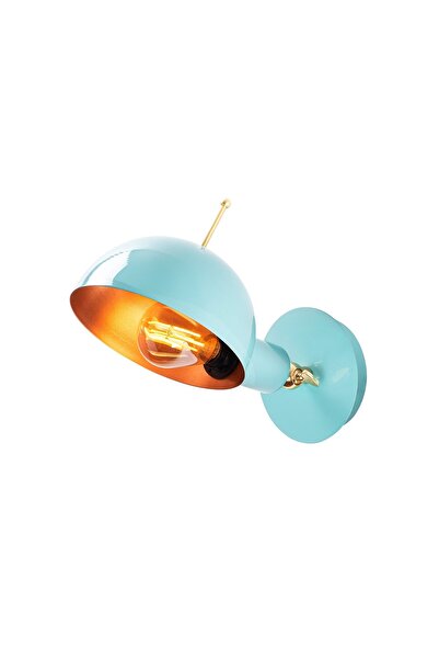 AmberLED Stylish Metal Body Single Pendant Chandelier Bright Turquoise for Be...