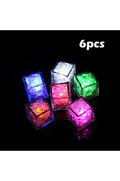 Choice 6 قطع مكعبات ثلج مضيئة ملونة مقاومة للماء، لعبة استحمام للأطفال، مكعبا...