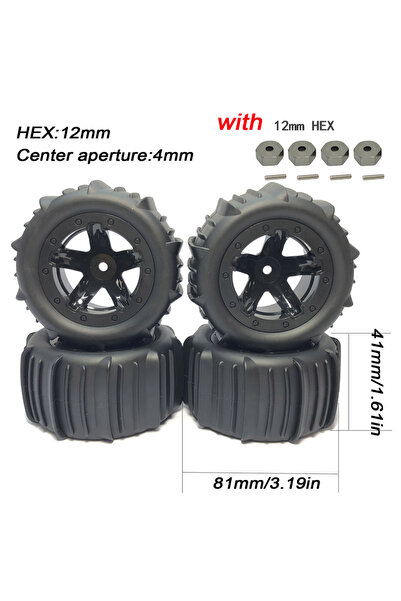 Choice 6885BHEX 1:16 1:14 سيارة تحكم عن بعد رباعية الدفع، 4 قطع إطارات مانعة ...