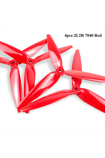 Choice 4 قطع من مروحة Gemfan Flash 7040 حمراء عالية الجودة، مقاس 7 بوصات، ثلا...
