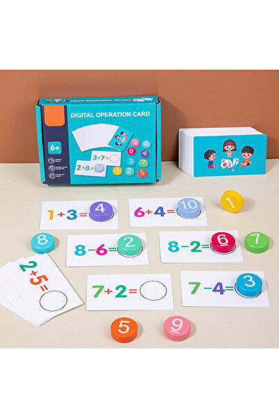 Choice مع صندوق لوحة أرقام خشبية للأطفال، مطابقة معرفية، عملية الجمع والطرح، ...