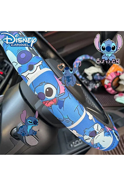 Choice Stitch 15in Steering Wheel Cover Cute Cartoon Character Universal Car ...