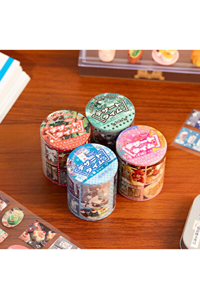 Choice1 مجموعة كاملة من شريط قصّ "ديزرت تايم" من سلسلة "كاواي إنس" مقاس 50 مم...