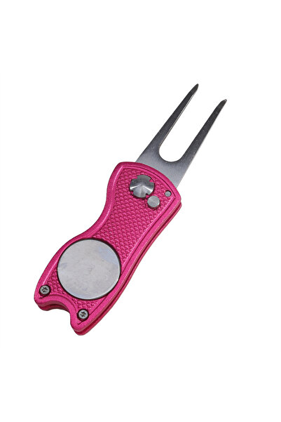 Choice أداة إصلاح أرضية ملعب الجولف القابلة للطي قطعة واحدة باللون الوردي مع ...