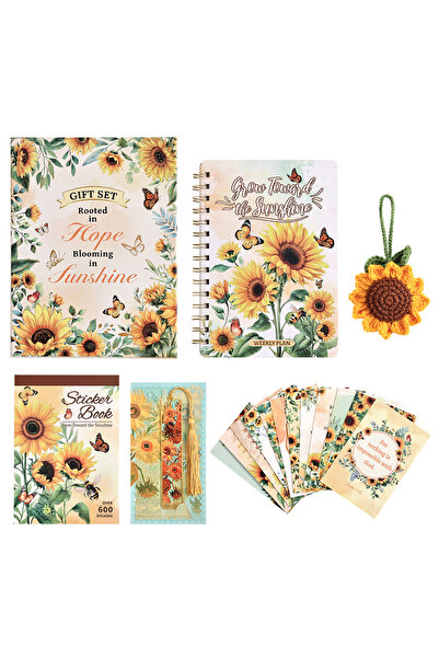 Choice Weekly Planner Kit A5 Weekly Planner Kit With Notebook Sunflower Bookm...