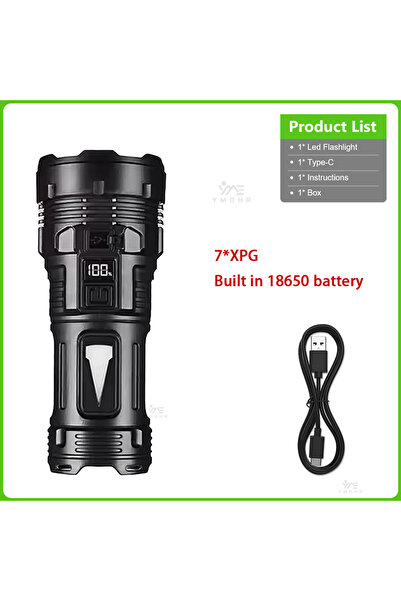 Choice 7 XPG Flashlights High Power Dual Light Rechargeable LED Flashlight To...