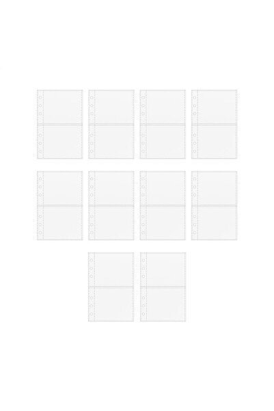 Choice Transparent 2 grids 10pcs A6 Planner Inserts, transparent A6 binder re...