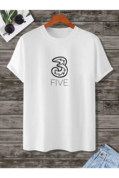 EYAX MODA Γραφικό εμπριμέ μαύρο μπλουζάκι Oversize