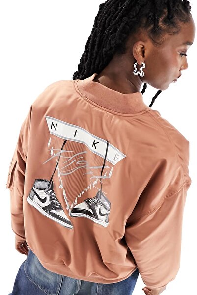 Nike Jordan Flight Renegade Synthetic Fill Oversize Jacket Kadın Dokuma Bombe...
