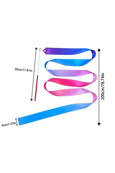 Choice Blue Dance Ribbons for Kids Gymnastics Dance Streamers 78.7 Inch Ribbo...