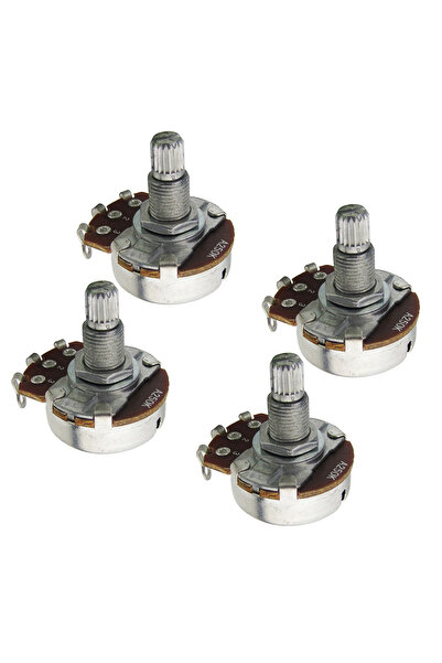 Choice Long Shaft A250K FLEOR 4PCS Guitar Potentiometers Volume Tone 18-splin...