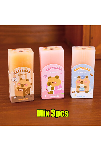 Choice مجموعة متنوعة من 15 قطعة (3/15/36 قطعة) ممحاة على شكل شطيرة كابيبارا ل...