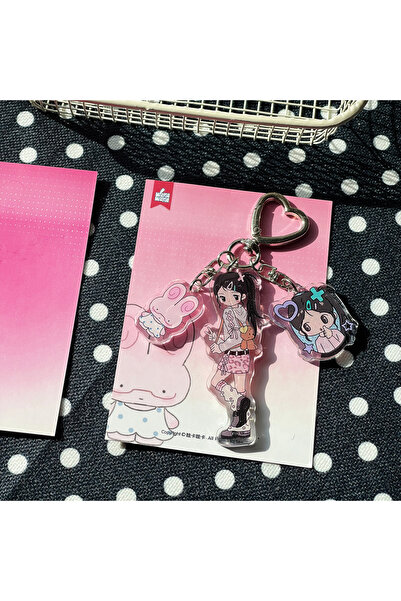 Choice Pink Rabbit Cute Girl Aesthetic Acrylic Phone Charm Keychain Kawaii Ke...
