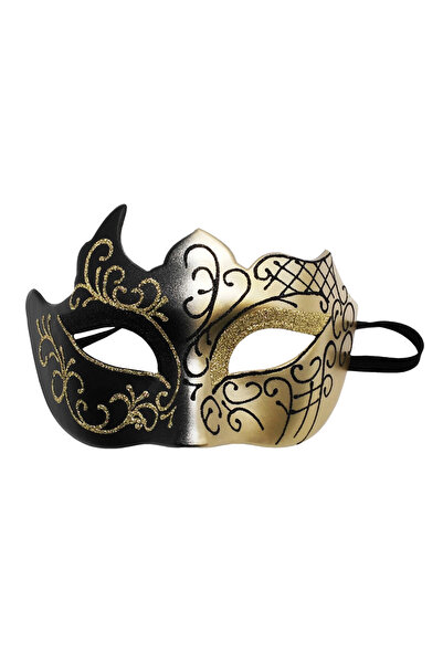 Choice8 1 Half-Face Painted Men's Mask Painted with Shiny Powder Venice Style...