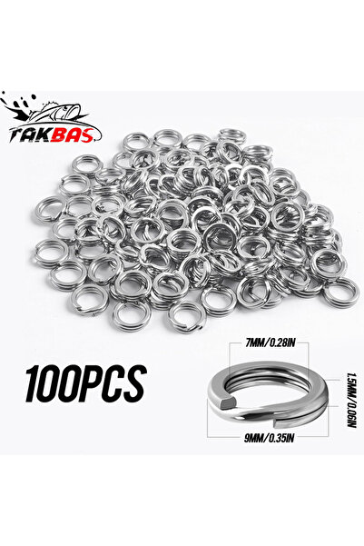 Choice حلقات صيد سمك من الفولاذ المقاوم للصدأ، 9 مم، 100 قطعة، حلقات طعم مسطح...