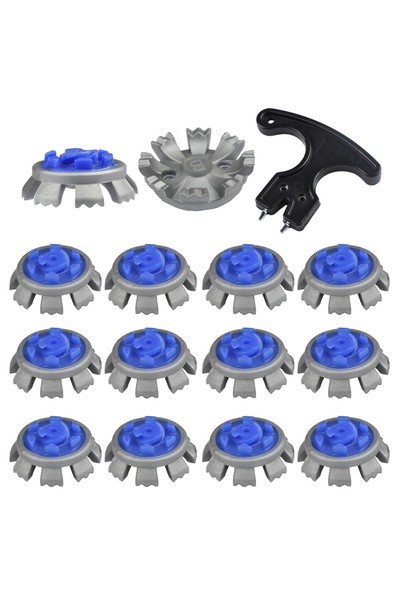 Choice AY-Gray and blue 14pcs Golf Shoe Studs with a Wrench for Quick Replace...