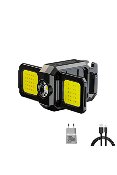 Choice مصباح يدوي صغير قابل لإعادة الشحن مزود ببطارية ليثيوم أيون وقابس أوروب...