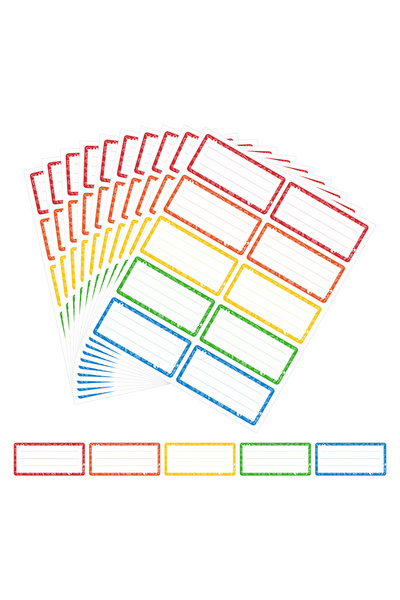 Choice MULTI 100PCS Colorful Name Tag Stickers – Writable Self-Adhesive Label...