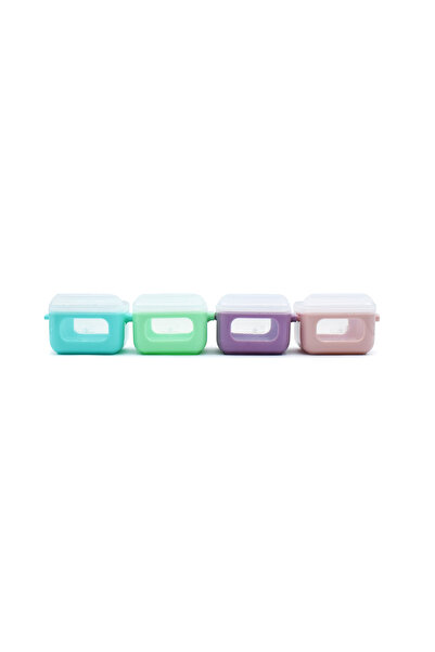 Melii SET 4 RECIPIENTE SILICON SNAP&GO CUBES, MELII, 4*118 ML