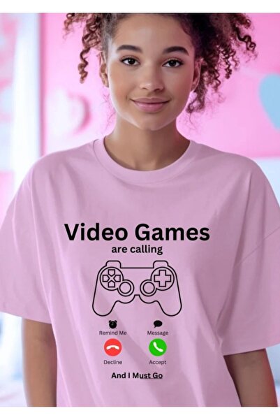 Gollinger Unisex Video Game Printed Crew Neck Tshirt