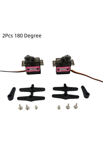 Choice1 2PC 180 Degree MG90S 9g 90° 180° Micro Servo Metal Gear 4.8V-6.0V for...