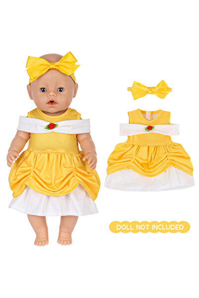 Choice فساتين أميرة أنيقة للدمى مقاس 18 بوصة، أزياء تنكرية لطيفة مع ربطة شعر ...